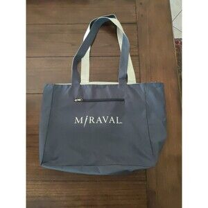 Miraval Spa Tote Bag - Navy Blue 15” X 13 X 5” Double Straps